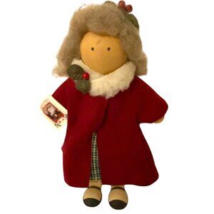 Vintage 1991 Lizzie High Cynthia Ladie & Friends Holiday Doll Red Coat Christmas